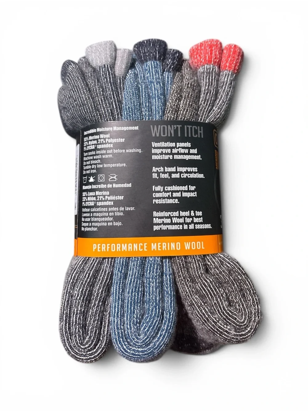 Omni Wool - Wool Tech Men's Crew Socks - 3 Pack
